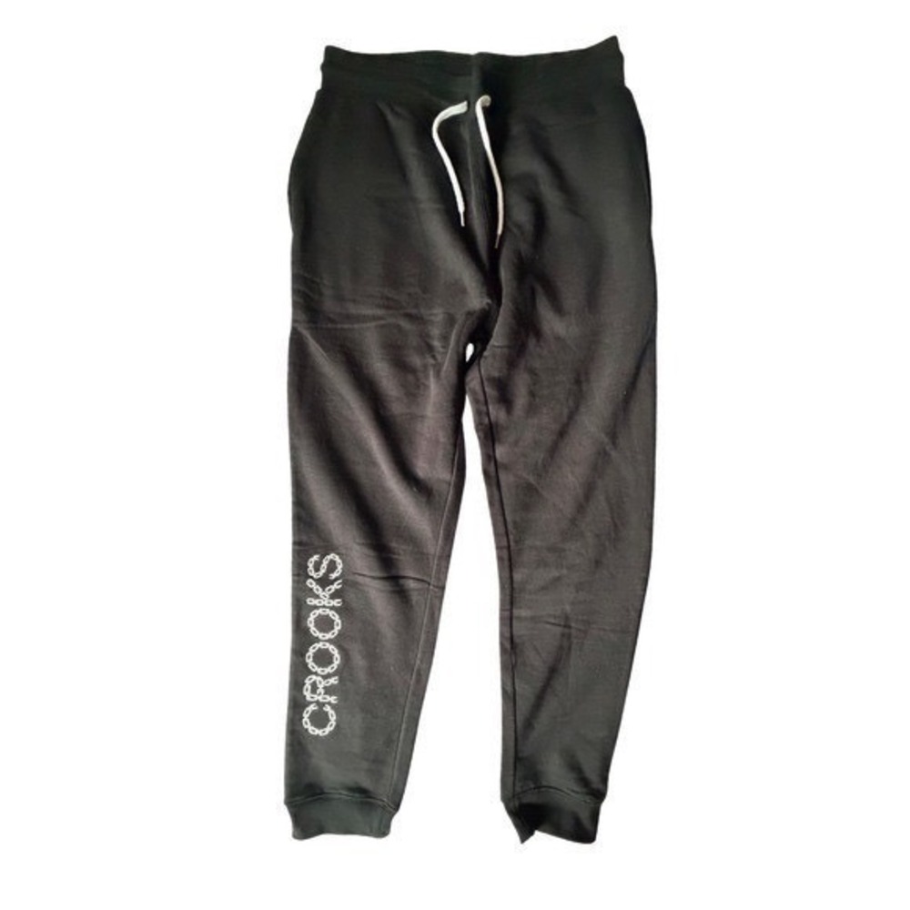 Crooks & Castles Mens Black Chain Link Graphic Jogger Sweatpants Size Medium